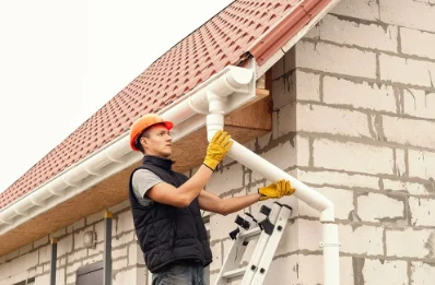 Pose et remplacement de gouttières à Neuve-Église